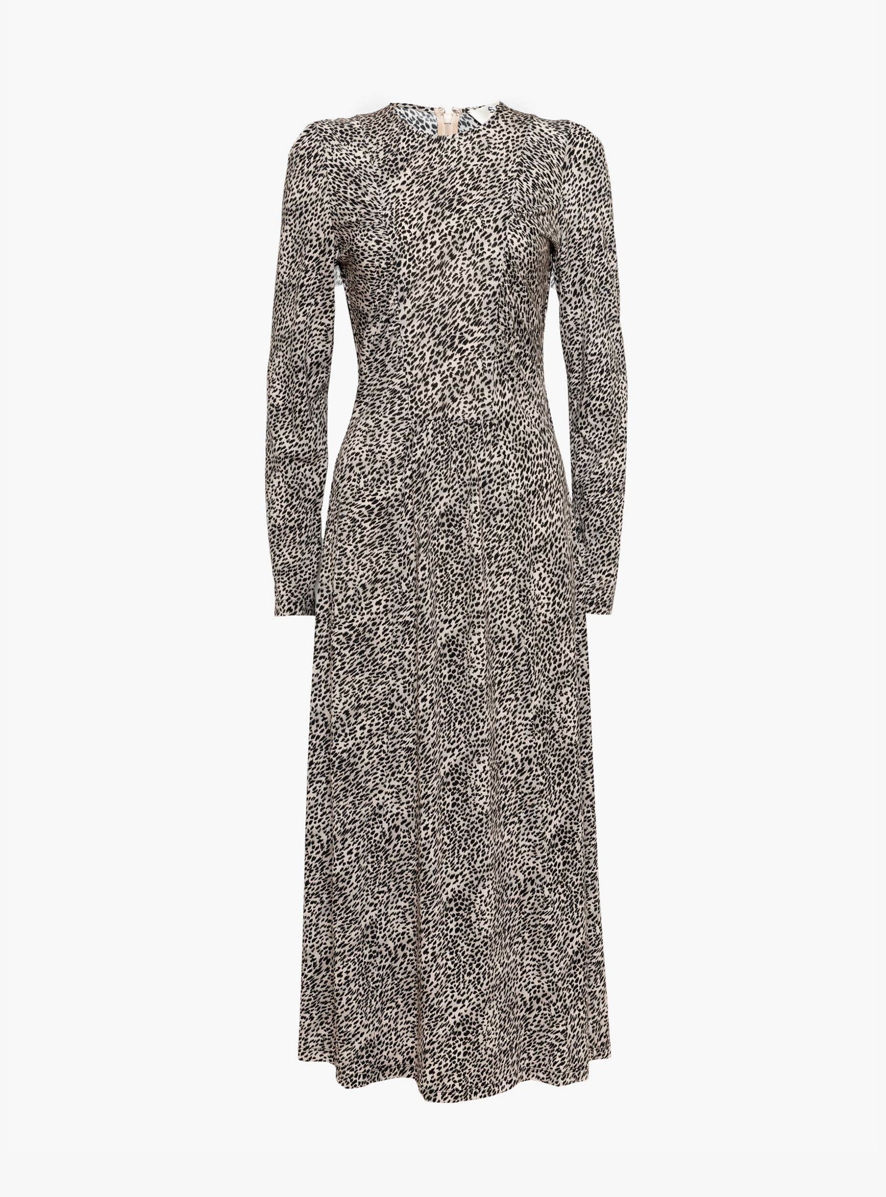 Charlize Print Long Sleeve Dress Cream Cream SEA (ghost) at Couverture & The Garbstore