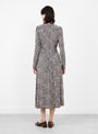 Charlize Print Long Sleeve Dress Cream Cream SEA (model back) at Couverture & The Garbstore