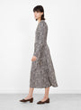 Charlize Print Long Sleeve Dress Cream Cream SEA (model side) at Couverture & The Garbstore