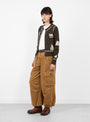 Garrett Corduroy Trouser Khaki Khaki SEA (model side) at Couverture & The Garbstore