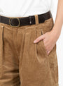 Garrett Corduroy Trouser Khaki Khaki SEA (pocket detail) at Couverture & The Garbstore