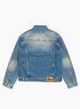 Trucker Denim Dark Wash Indigo Stussy (Back) at Couverture & The Garbstore
