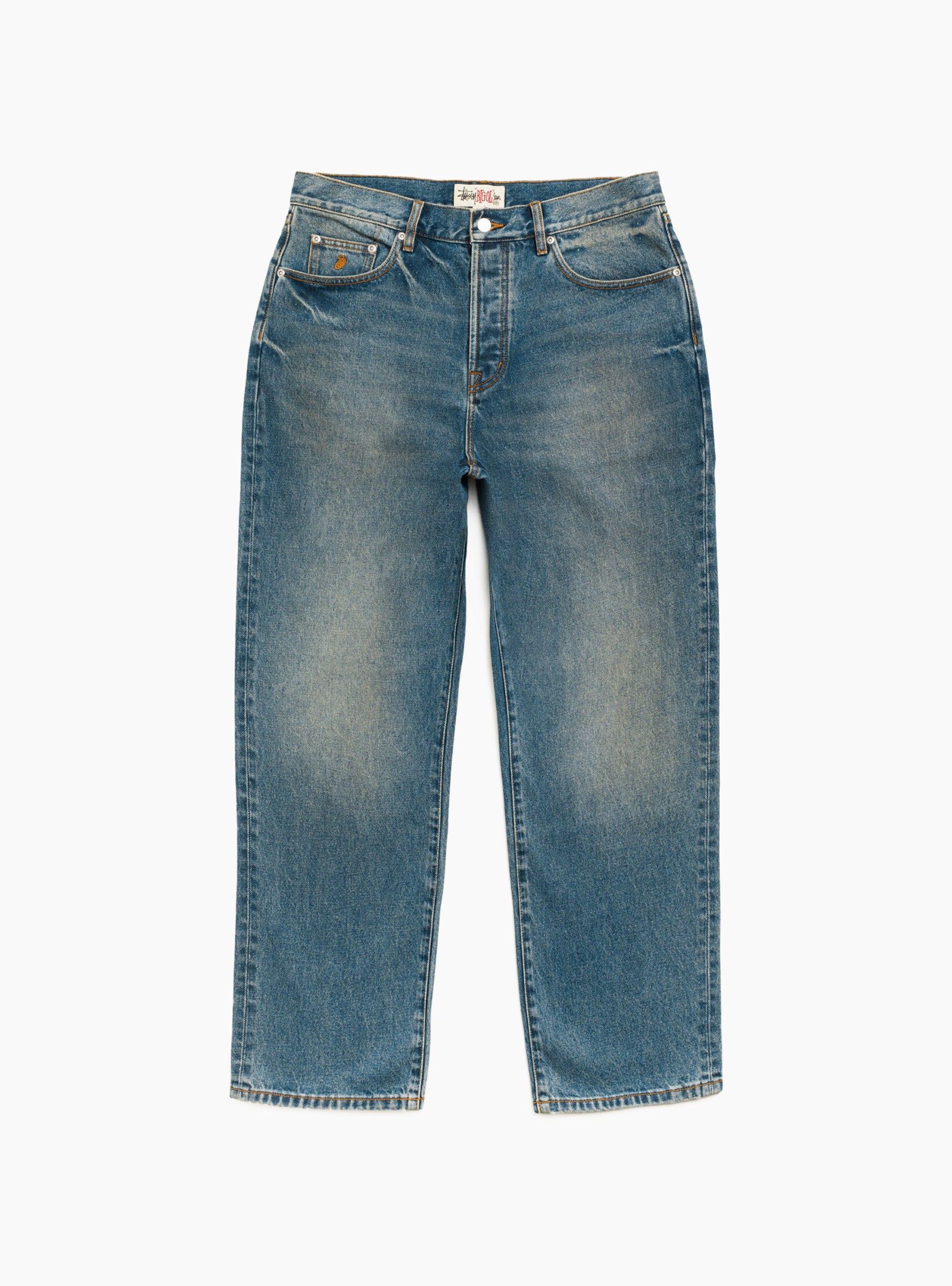 Big Ol' Jean Dark Wash Indigo Stussy (Front) at Couverture & The Garbstore