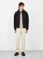 Plaid Lined Zip Hoodie Black Stussy (model front) at Couverture & The Garbstore