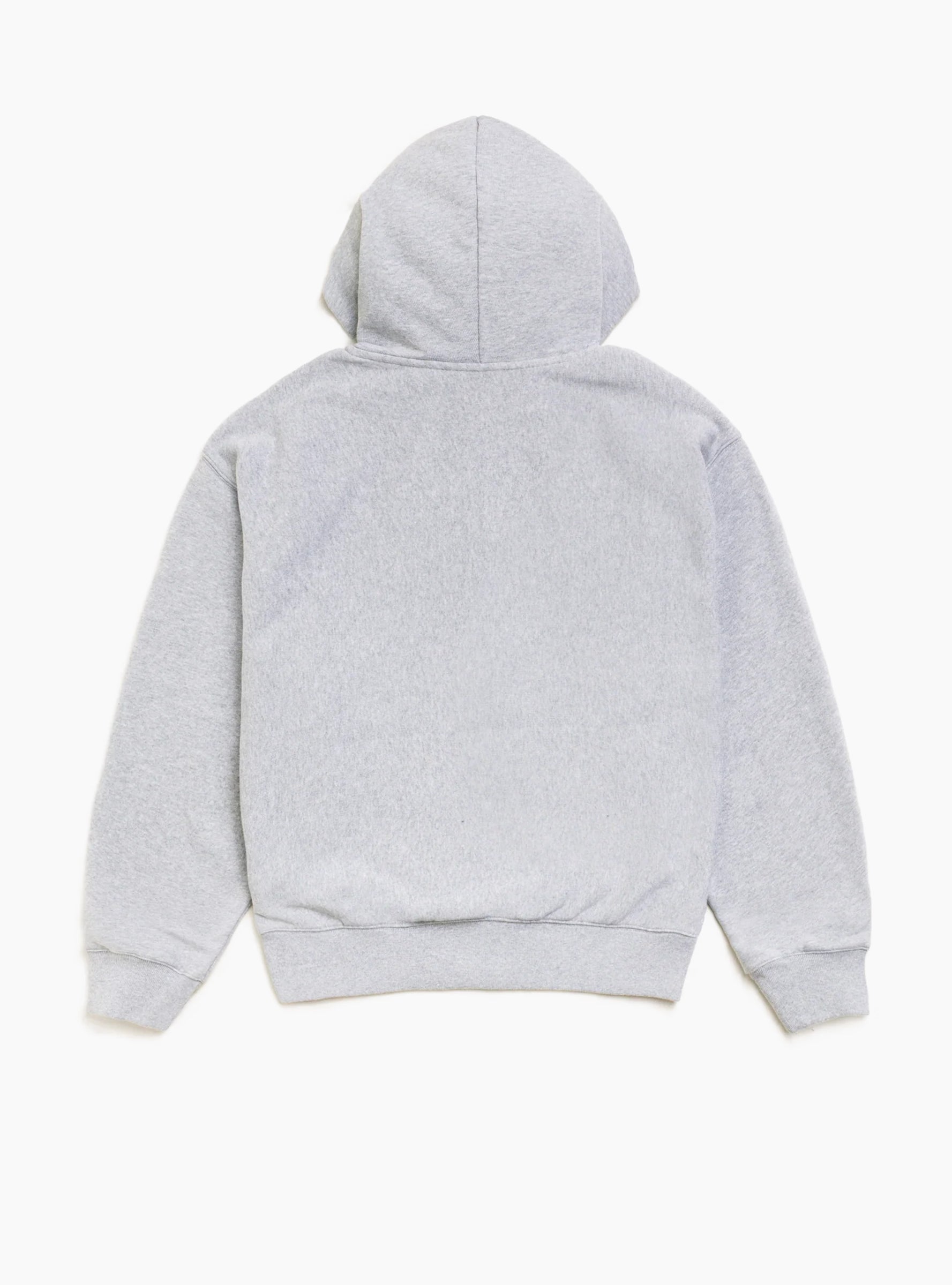 Plaid Lined Zip Hoodie Heather Grey Stussy (Back) at Couverture & The Garbstore