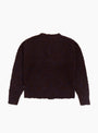 Textured Cardigan Brown Stussy (Back) at Couverture & The Garbstore