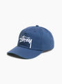 Big Stock Mid Depth Cap Deep Blue Stussy (front) at Couverture & The Garbstore
