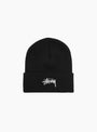 Stock Cuff Beanie Black Stussy (front) at Couverture & The Garbstore