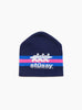 Stripe Ski Beanie Navy Stussy (Front) at Couverture & The Garbstore