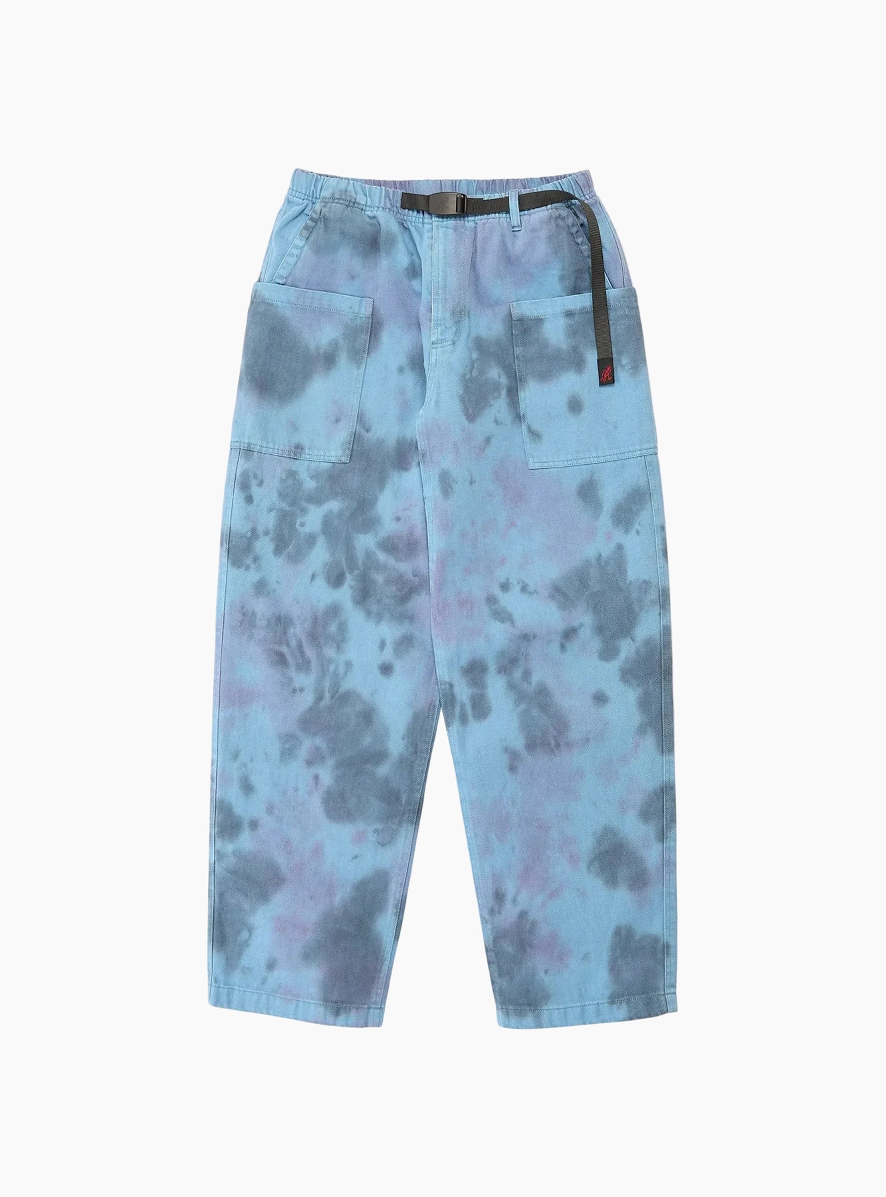 Hemp Relaxed Pant Tie Dye Blue Gramicci (Front) at Couverture & The Garbstore