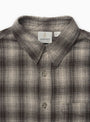 Piled Flannel Shirt Slate Gramicci (Collar Detail) at Couverture & The Garbstore