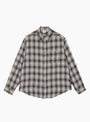 Piled Flannel Shirt Slate Gramicci (Front) at Couverture & The Garbstore
