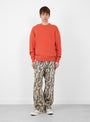 Cotton Knit Crew Cayenne Gramicci (model frotn) at Couverture & The Garbstore