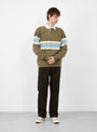Langdon Rugby Shirt Winter Olive Gramicci (model front) at Couverture & The Garbstore