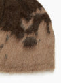 Mohair-Splatter-Beanie-Taupe-Gramicci-(Detail) at Couverture & The Garbstore