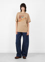 Goose-T-Shirt-Brown-Brown-WILD-ANIMALS-(model-front) at Couverture & The Garbstore