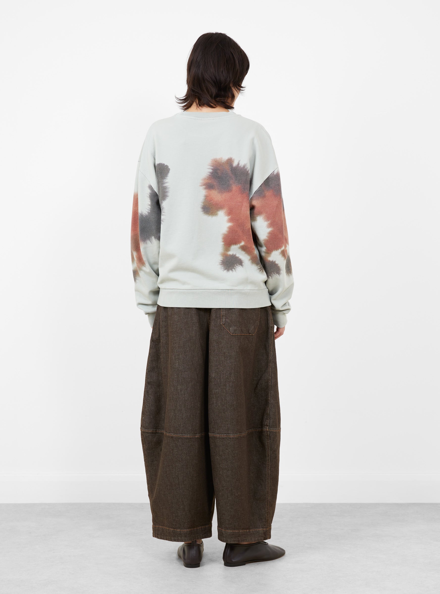 Horse Sweatshirt Cream Cream WILD ANIMALS (model back) at Couverture & The Garbstore