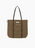 Utility Tote Bag Brown Check Gramicci (Front) at Couverture & The Garbstore