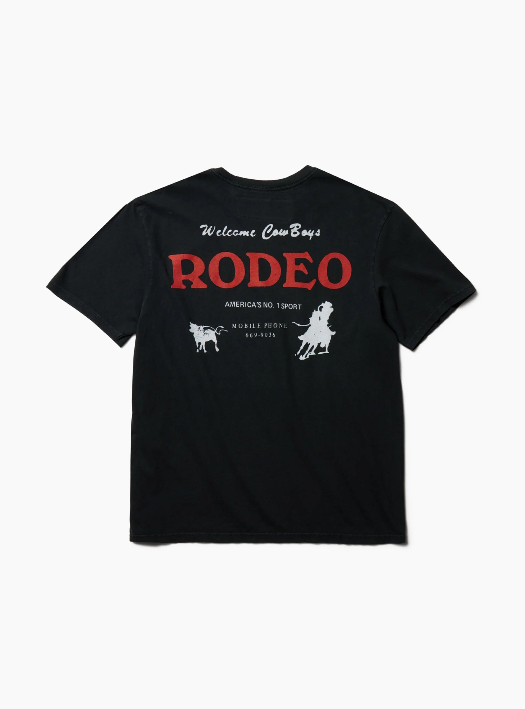 Americas Sport Tee Washed Black ONE OF THESE DAYS (Back) at Couverture & The Garbstore