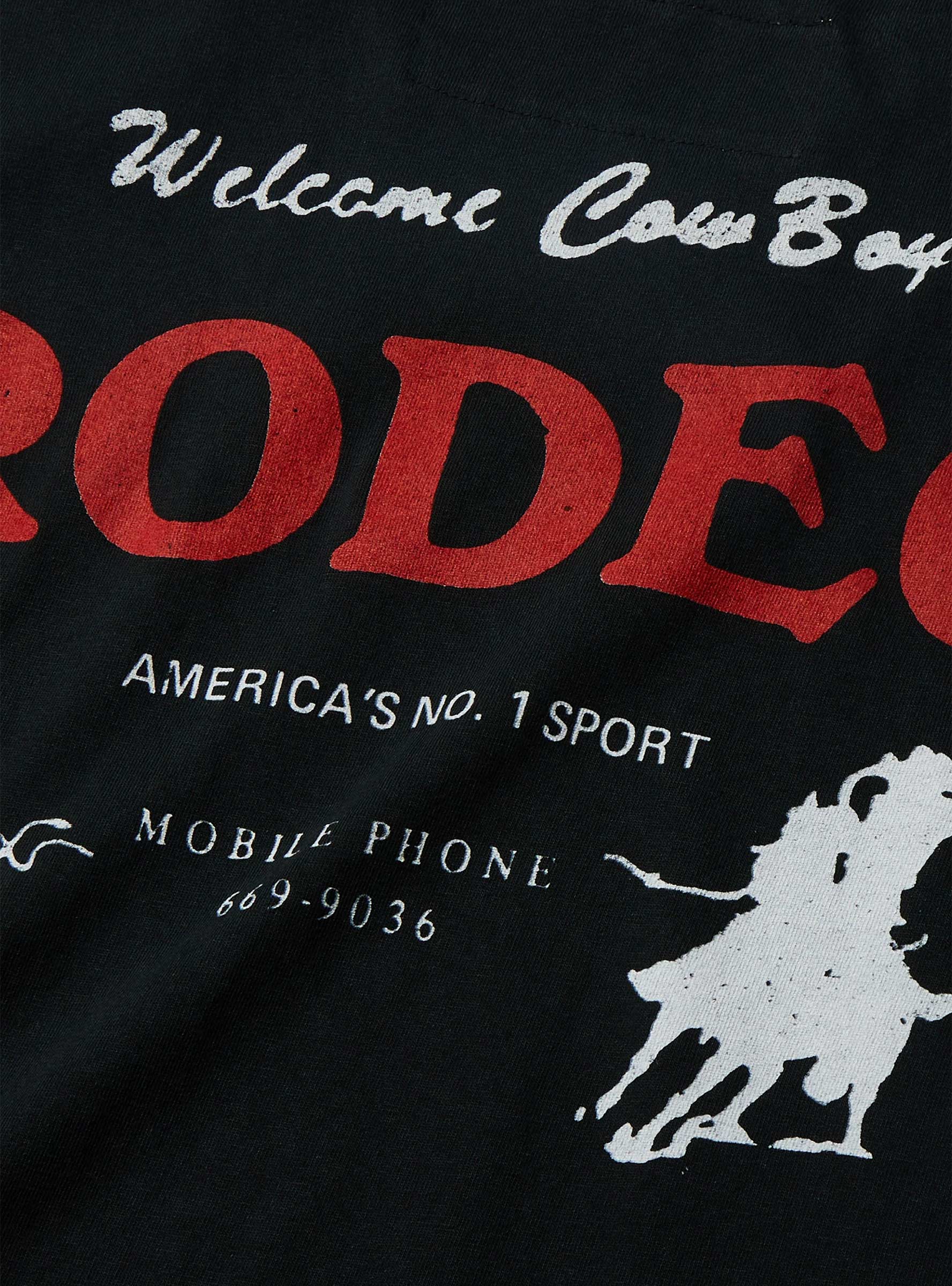 Americas Sport Tee Washed Black ONE OF THESE DAYS (Detail) at Couverture & The Garbstore