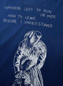 Return Again Tee Sun Faded Navy ONE OF THESE DAYS (Detail) at Couverture & The Garbstore