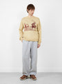 Just for a Moment Knit Sweater Oatmeal ONE OF THESE DAYS (model front) at Couverture & The Garbstore