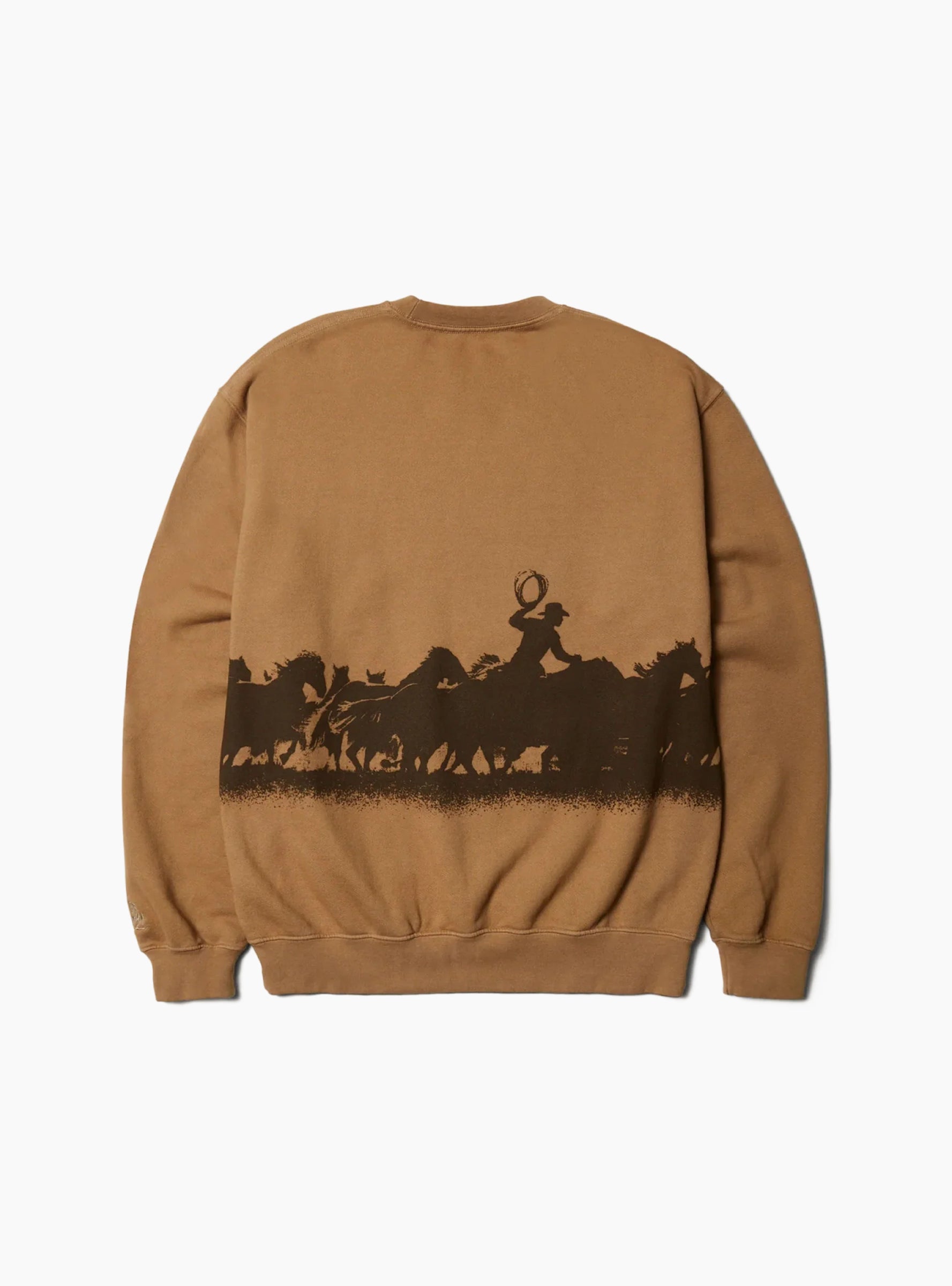 Driftin' Back Again Crewneck Light Brown ONE OF THESE DAYS (Back) at Couverture & The Garbstore