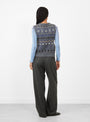 Misty_Vest_Grey_Jacquard_Grey_Jacquard_SKALL_model_back at Couverture & The Garbstore