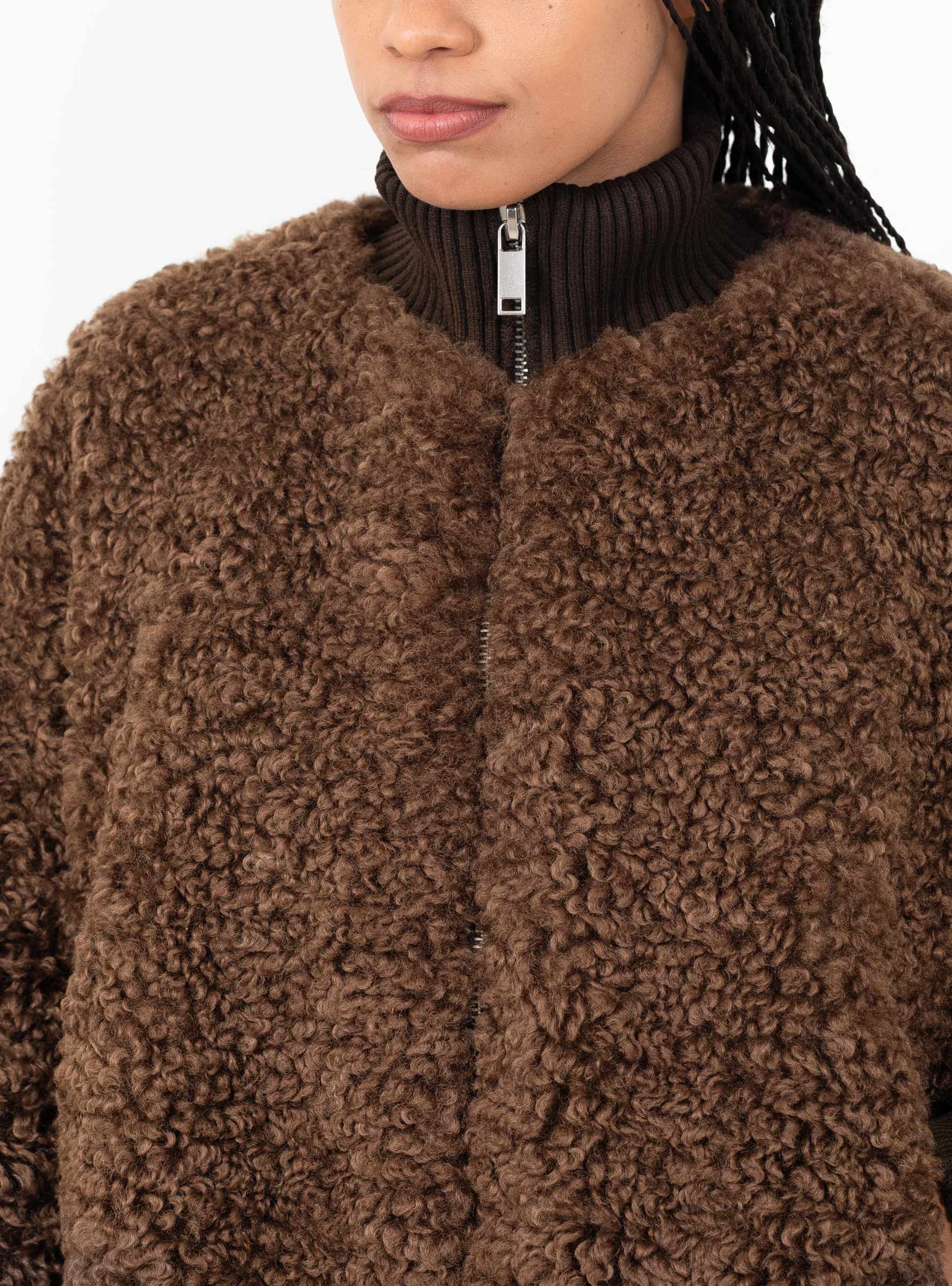 Jalli Jacket Dark Roast Dark Roast BELLEROSE (fabric detail) at Couverture & The Garbstore