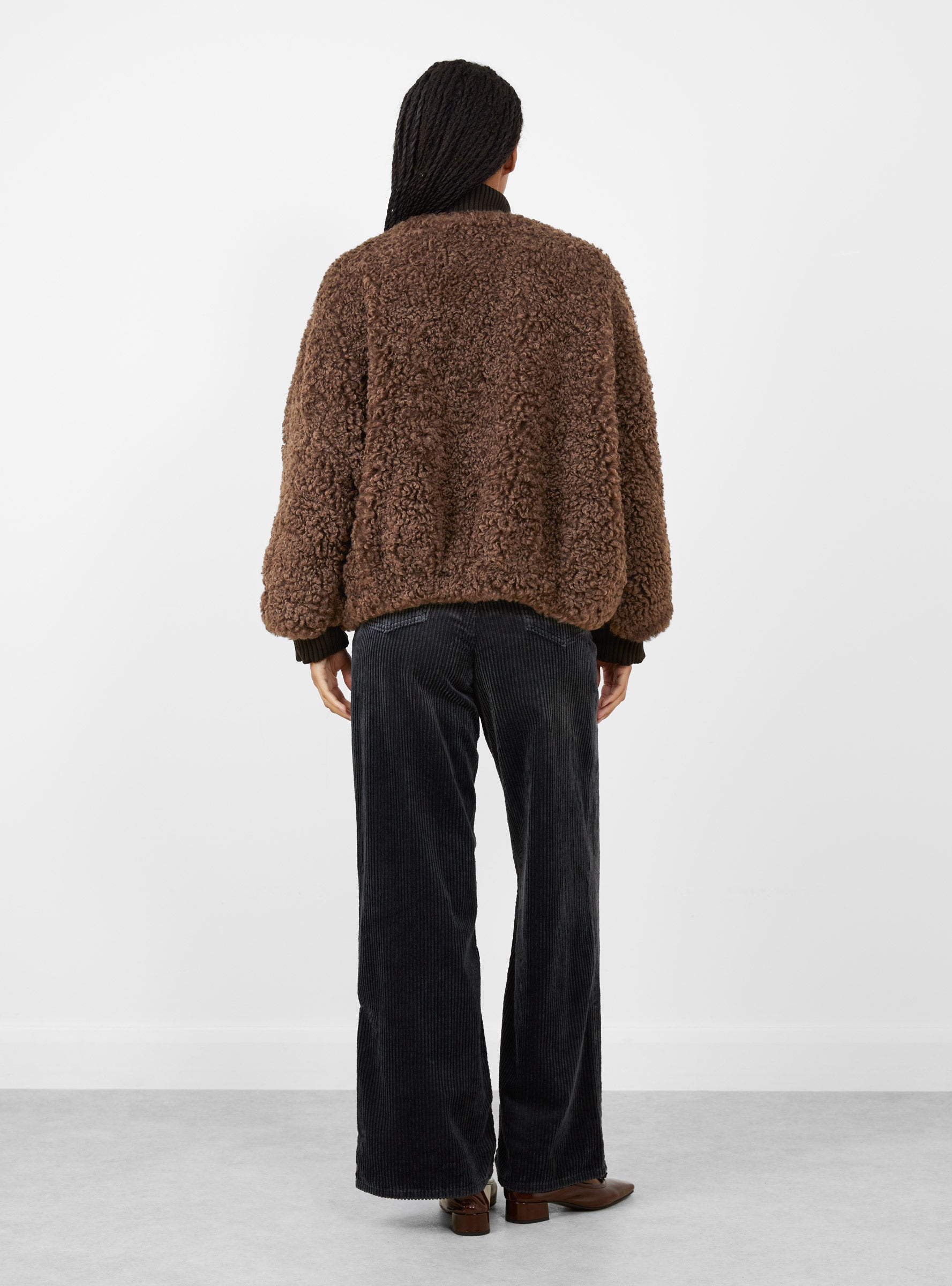Jalli Jacket Dark Roast Dark Roast BELLEROSE (model back) at Couverture & The Garbstore