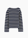 Fonsy-T-Shirt-Navy-and-Ecru-Stripe-Navy-and-Ecru-Stripe-BELLEROSE-(Front) at Couverture & The Garbstore