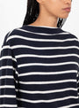 Fonsy T-Shirt Navy and Ecru Stripe Navy and Ecru Stripe BELLEROSE (fabric detail) at Couverture & The Garbstore