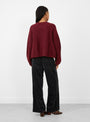 Dorou Knit Wine Wine BELLEROSE (model back) at Couverture & The Garbstore