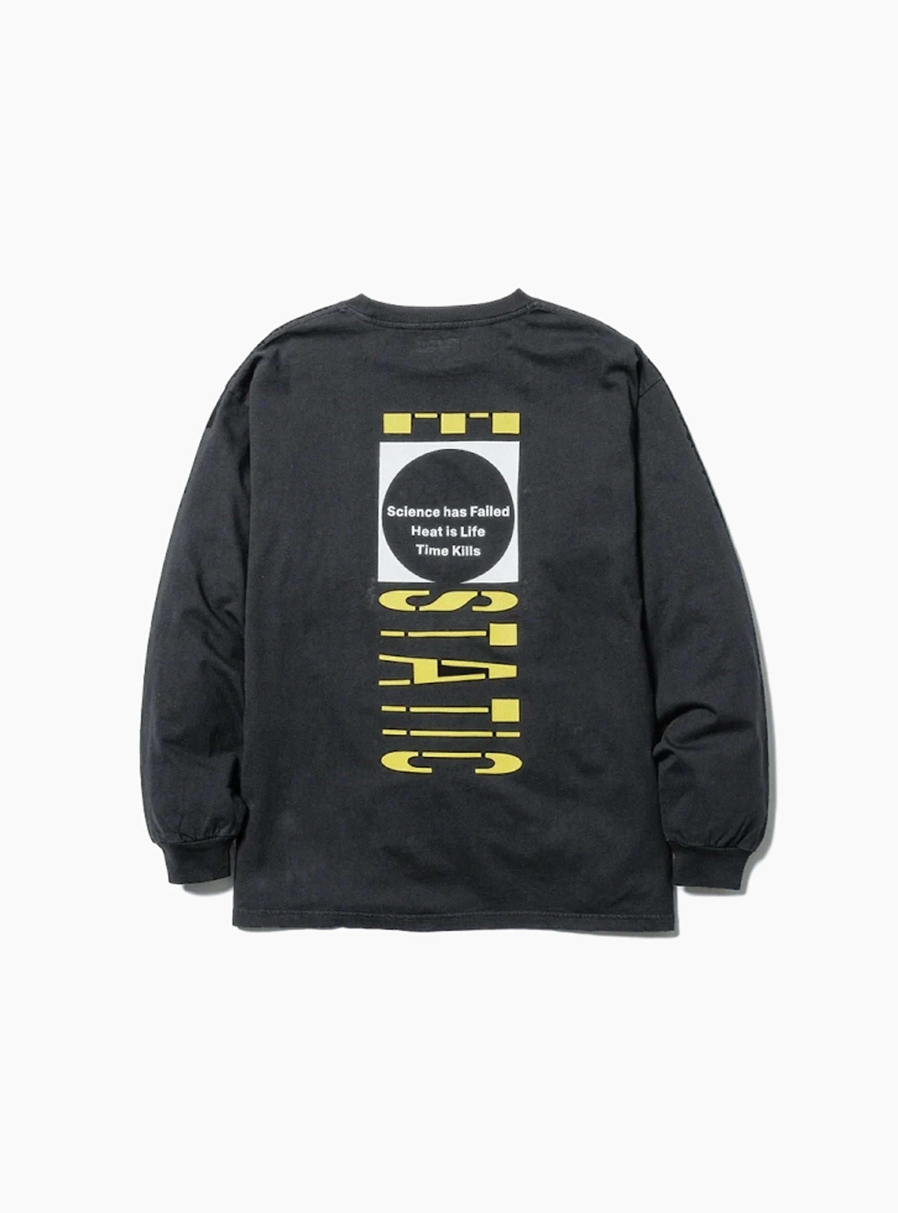 Time LS T-Shirt Charcoal ECSTATIC RESEARCH (back) at Couverture & The Garbstore
