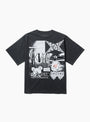 Come Down T-Shirt Charcoal ECSTATIC RESEARCH (back) at Couverture & The Garbstore