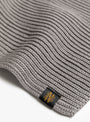 Solid Wool Muffler Grey BATONER (logo detail) at Couverture & The Garbstore