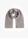 Solid Wool Muffler Grey BATONER (top view) at Couverture & The Garbstore