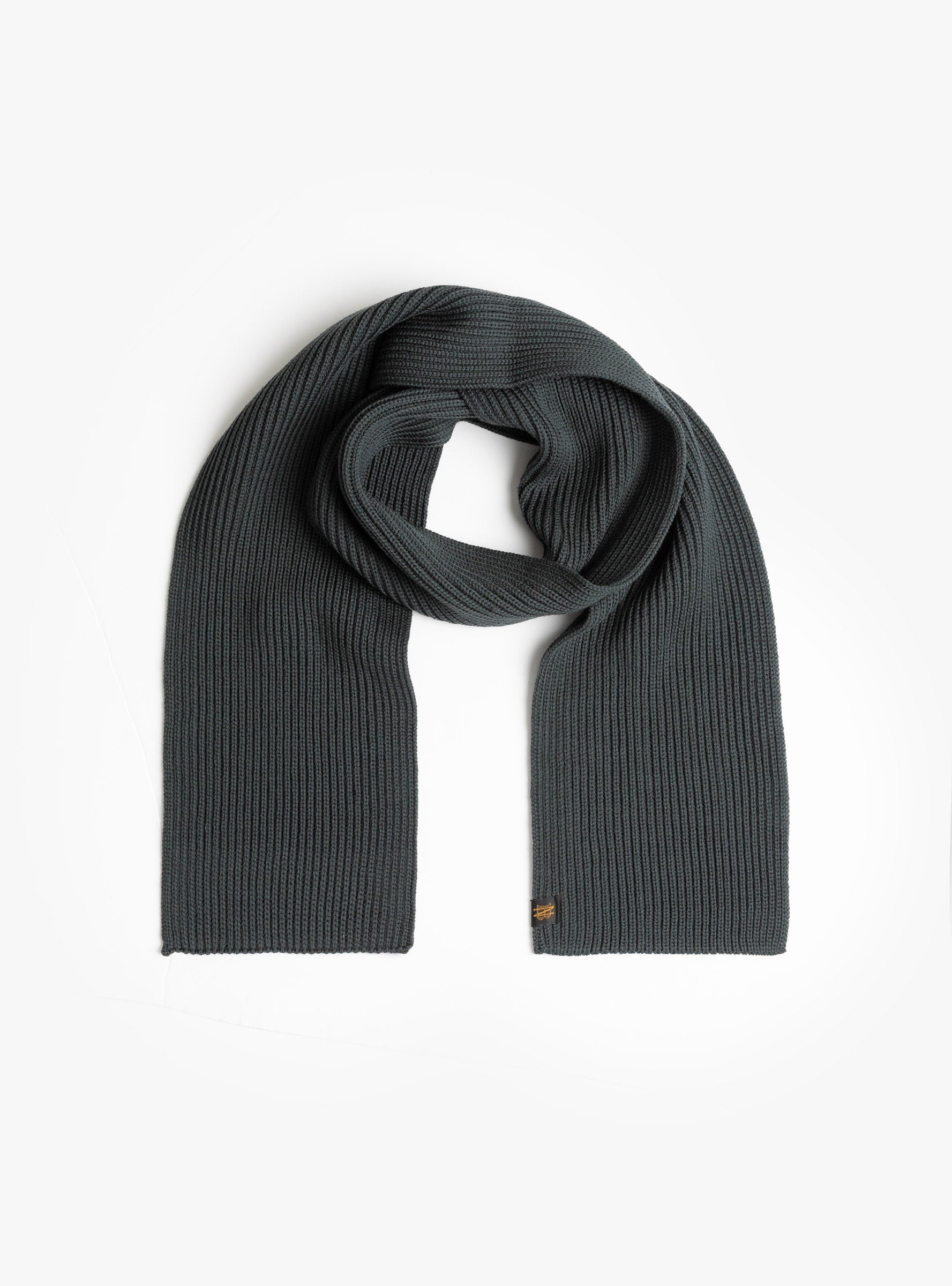 Solid Wool Muffler Forest BATONER (top view) at Couverture & The Garbstore