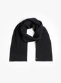 Solid Wool Muffler Navy BATONER (top view) at Couverture & The Garbstore
