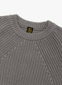 Signature Crewneck Grey BATONER (collar detail) at Couverture & The Garbstore