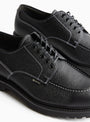 U-Tip GTX Derby Black REGAL SHOE & CO. (lace close up) at Couverture & The Garbstore