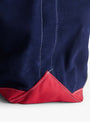 Seashore Tote Navy Navy R.CARRYALL (corner detail) at Couverture & The Garbstore