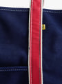Seashore Tote Navy Navy R.CARRYALL (strap detail) at Couverture & The Garbstore