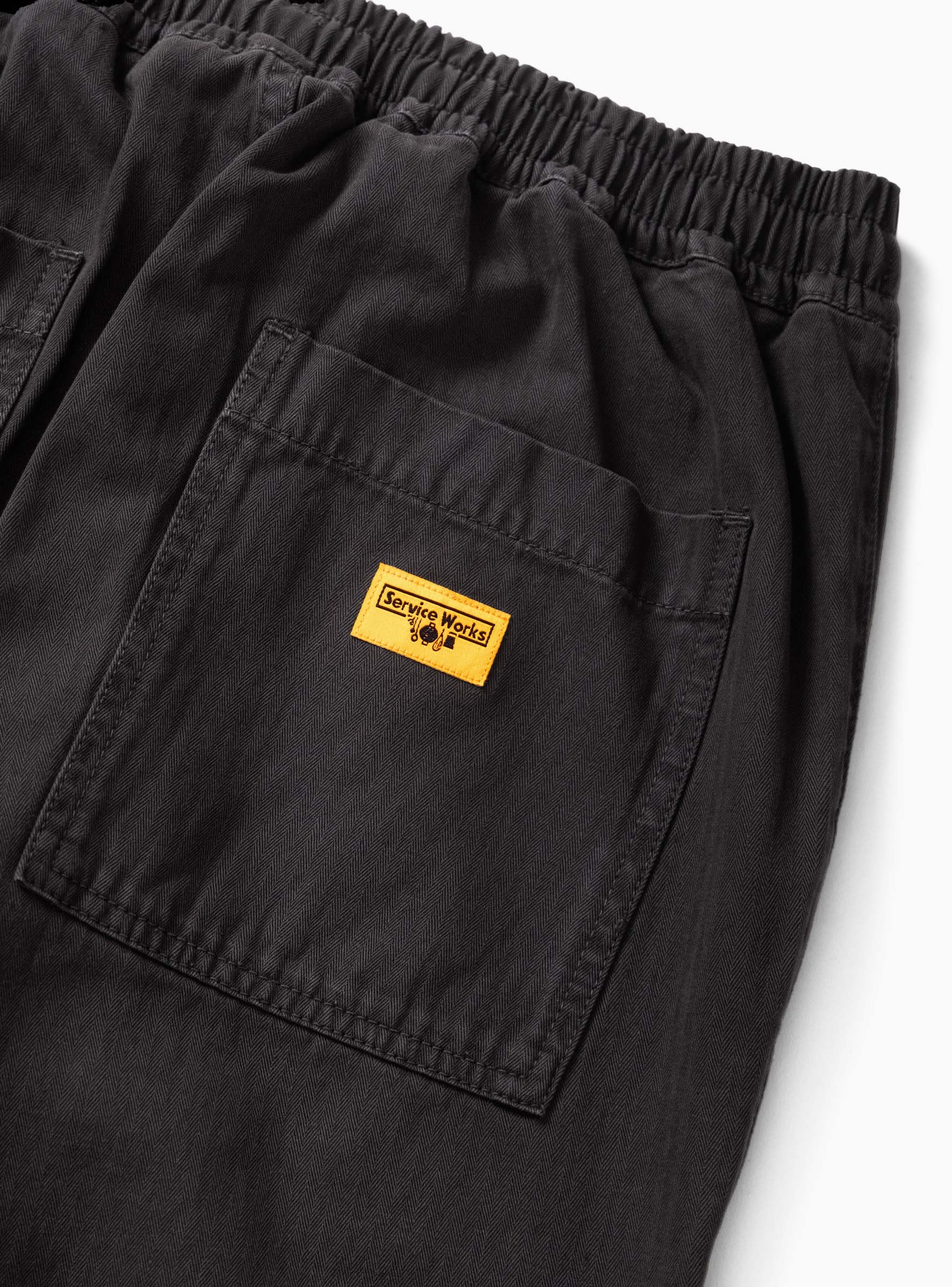 Pigment HBT Chef Pants Black Service Works (Pocket detail) at Couverture & The Garbstore