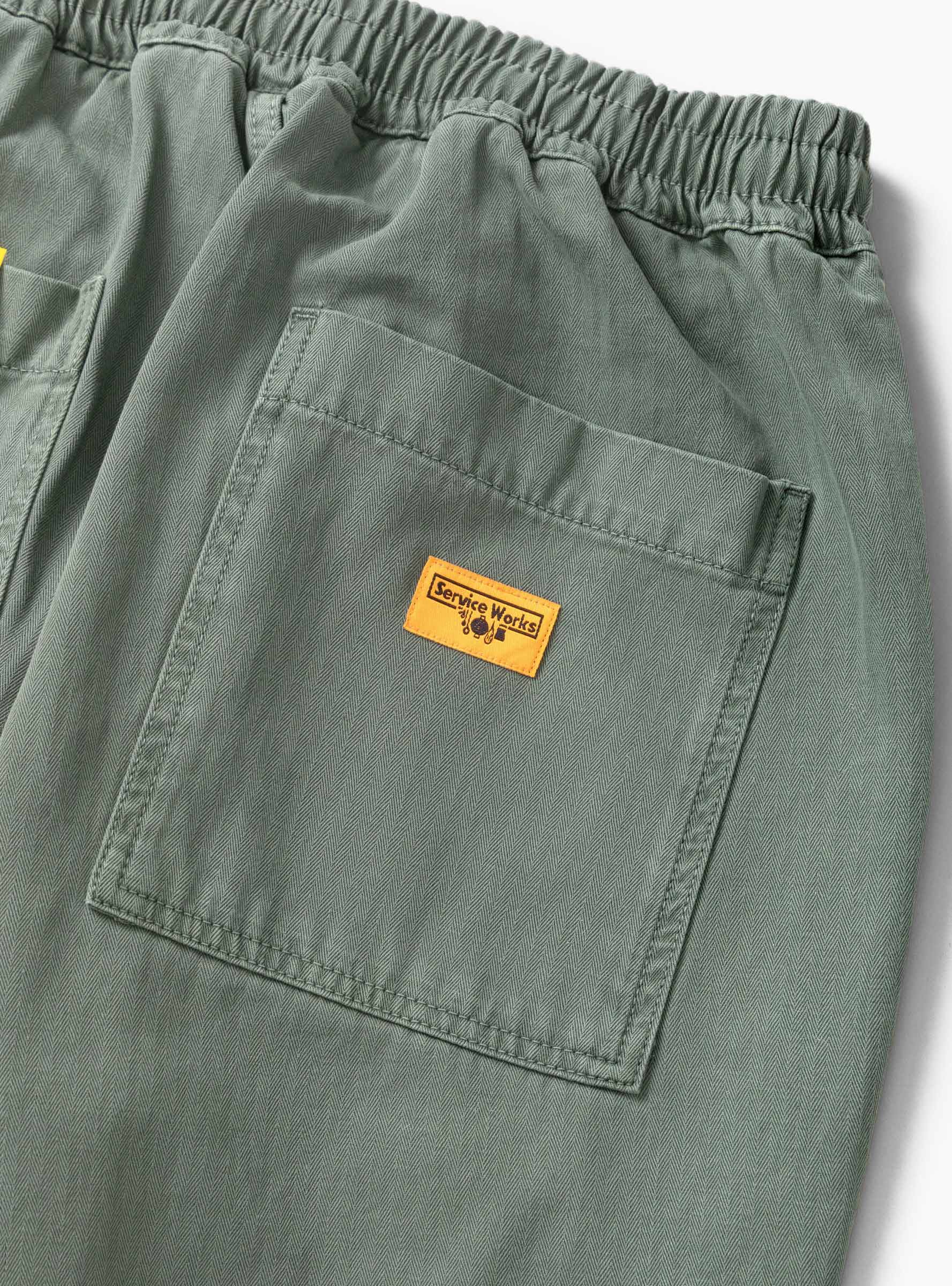 Pigment HBT Chef Pants Olive Service Works (Pocket detail) at Couverture & The Garbstore