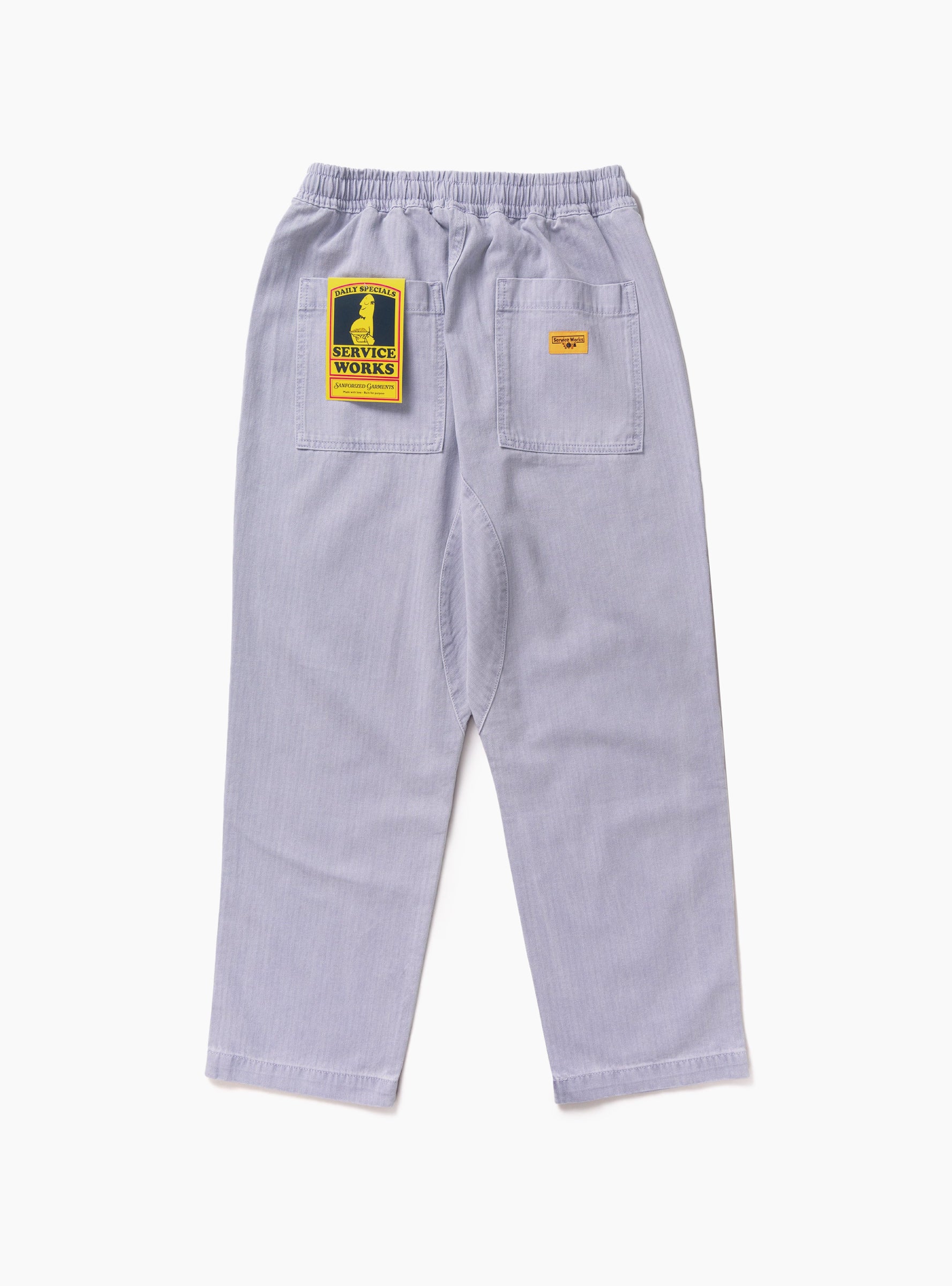 Pigment HBT Chef Pants Lavender Service Works (Back) at Couverture & The Garbstore