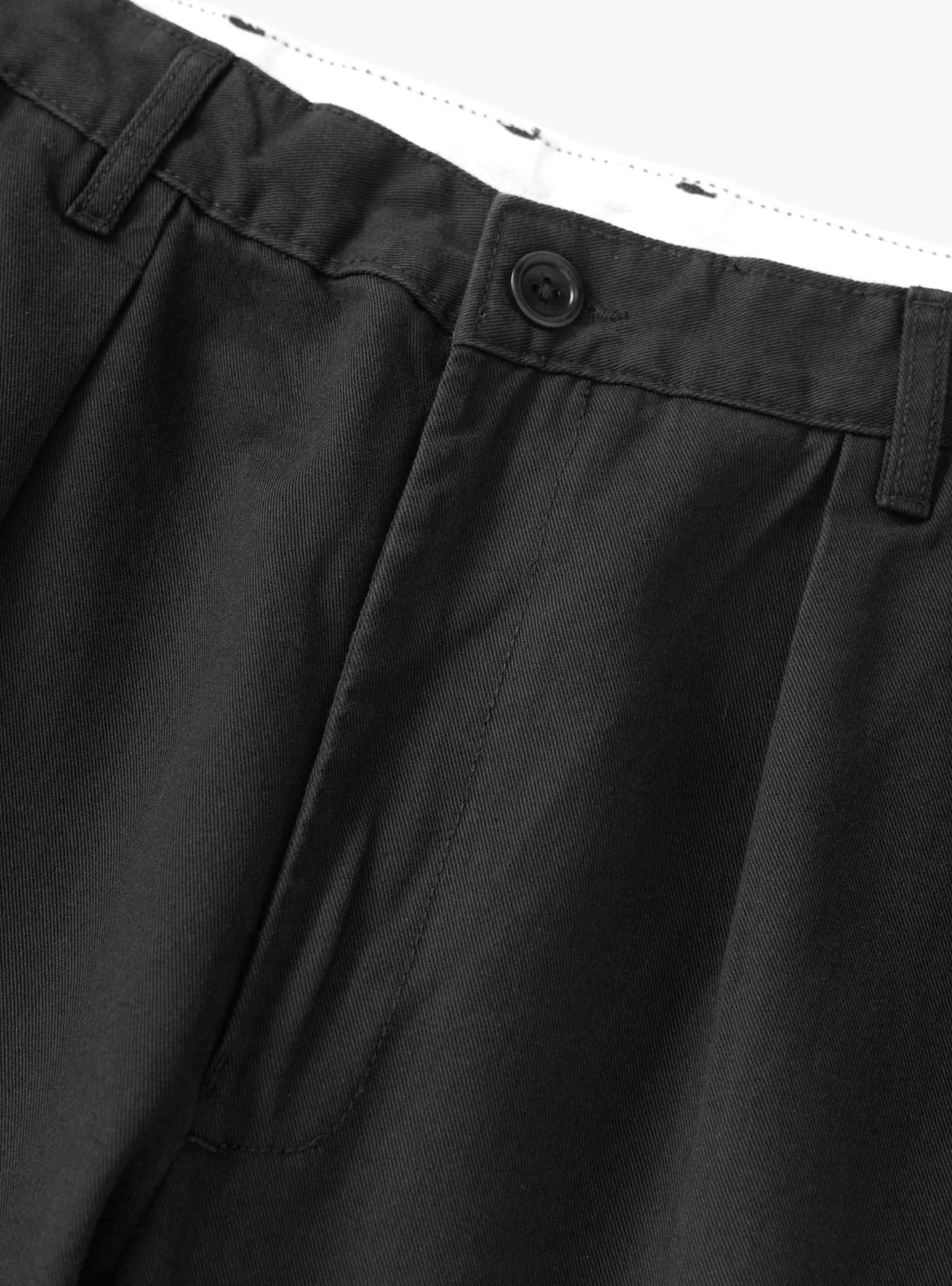 Twill Part Timer Pants Black Service Works (detail) at Couverture & The Garbstore
