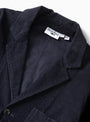 Fine Cord Server Suit Dark Navy Service Works (Collar detail) at Couverture & The Garbstore