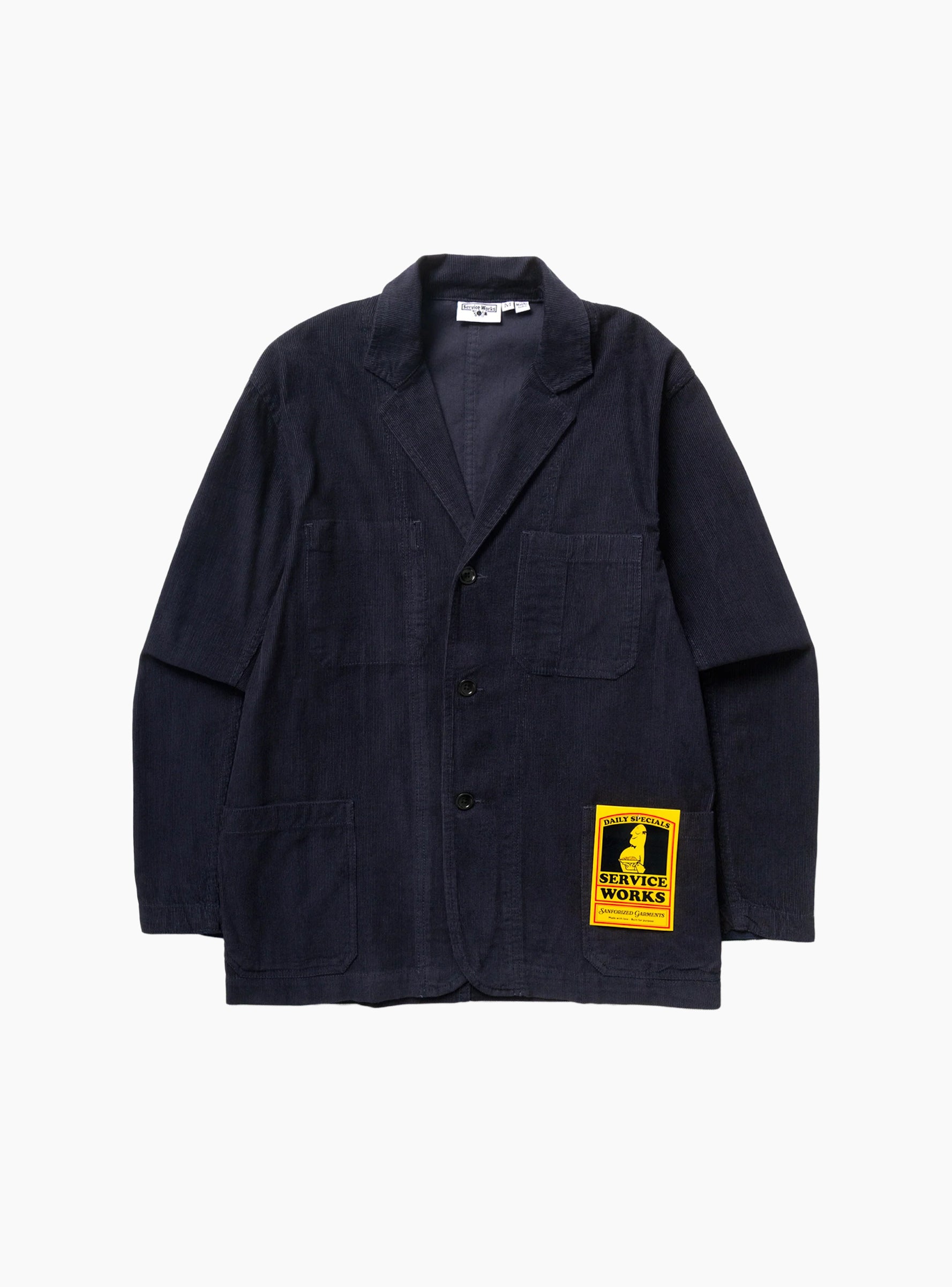 Fine Cord Server Suit Dark Navy Service Works (Front) at Couverture & The Garbstore
