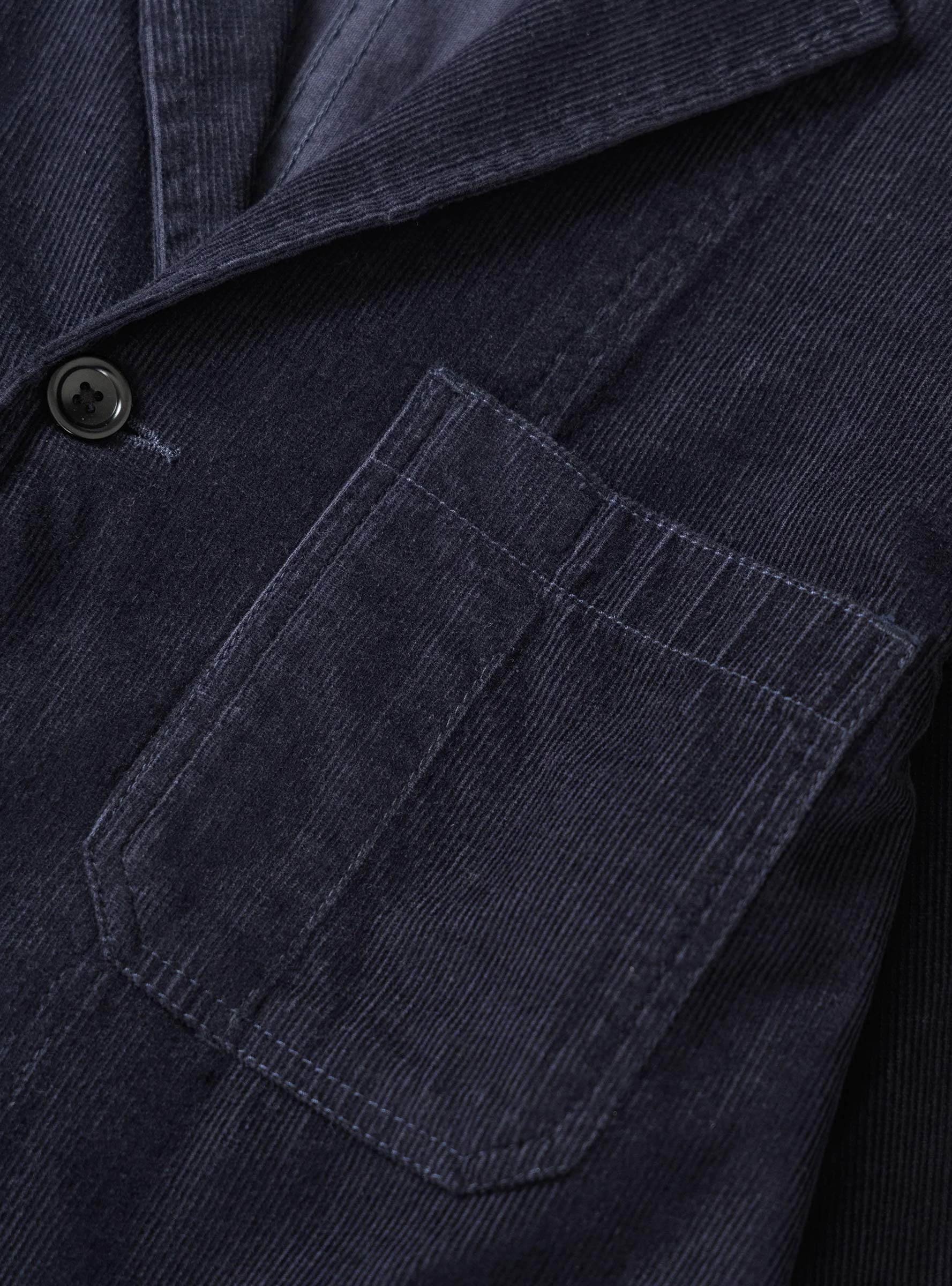 Fine Cord Server Suit Dark Navy Service Works (Pocket detail) at Couverture & The Garbstore